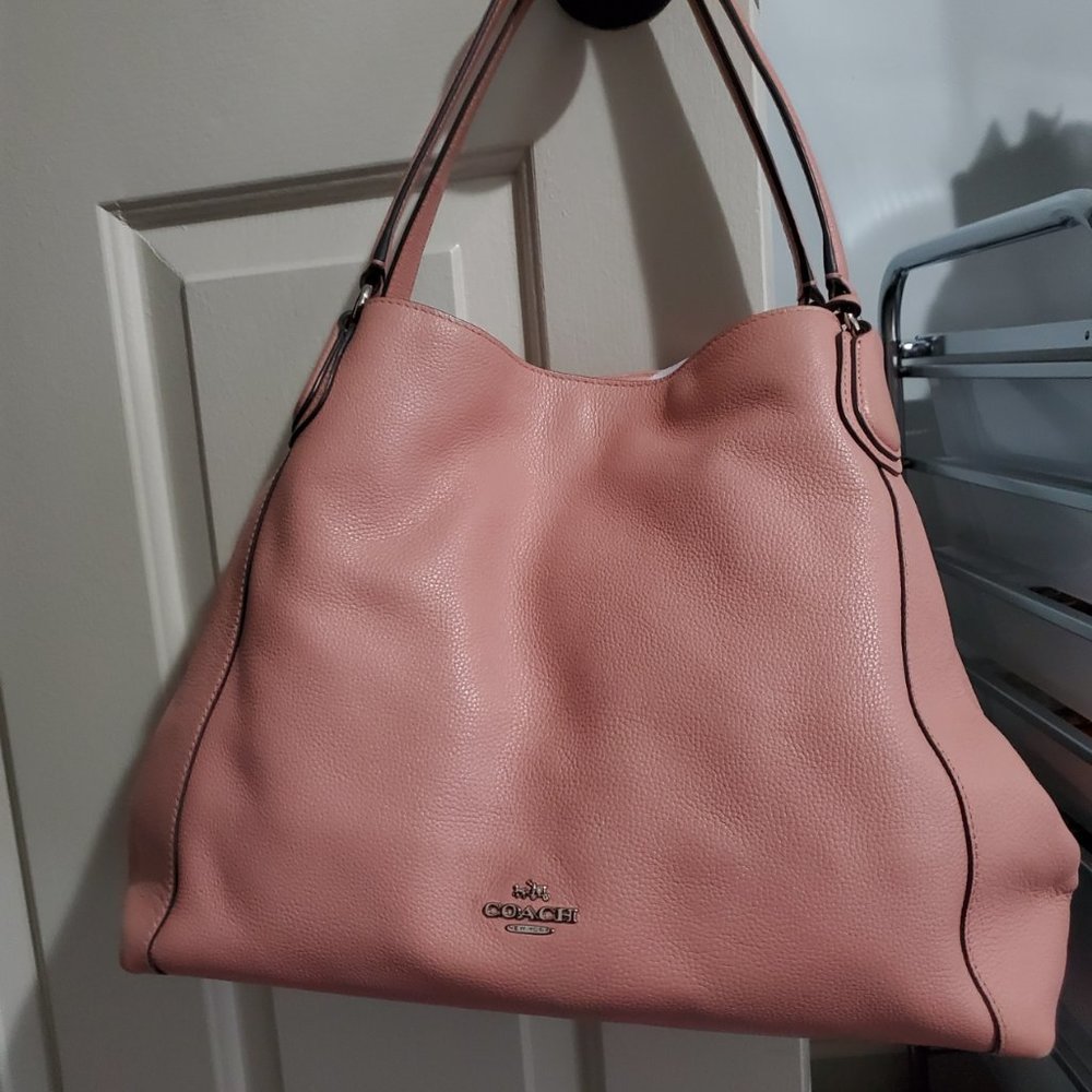 Coach Pink Leather Shoulder Bag